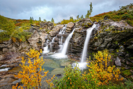 Wasserfall am Sognefjellsveien Wasserfall am Sognefjellsveien
